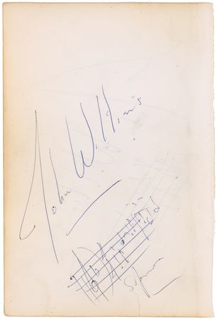 Lot #967 John Williams: Williams pens quotes from Star Wars and Superman - Image 1