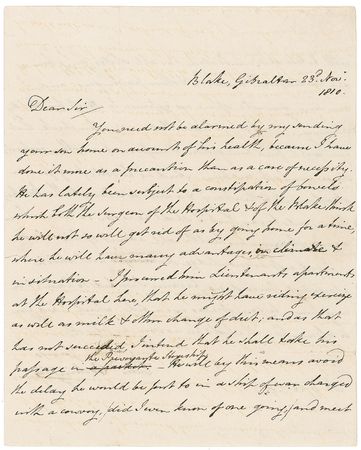 Lot #406 Edward Codrington Handwritten Letter Signed - Image 1