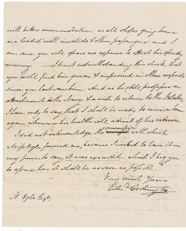 Lot #406 Edward Codrington Handwritten Letter Signed - Image 2