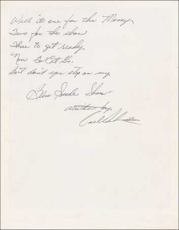 Lot #886 Carl Perkins Signed Photograph - Image 2