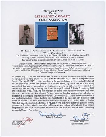 Lot #315 Lee Harvey Oswald: Oswald’s childhood stamp album, with provenance from his brother - Image 1