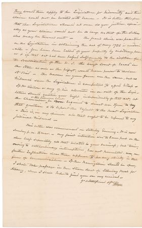 Lot #174 Aaron Burr: “The fraud which was practiced on the Legislature in obtaining the act of 1786 is undeniable” - Image 2