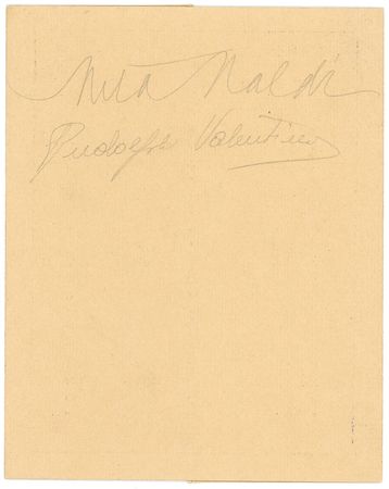 Lot #1241 Rudolf Valentino and Nita Naldi: Aboard the SS Leviathan, Valentino and Naldi sign a charming dinner menu - Image 1