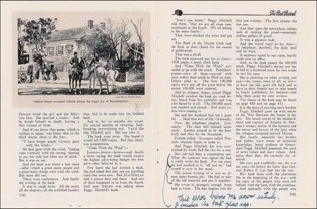 Lot #660 Margaret Mitchell: Mitchell vents to Cukor about the publishing of Gone With the Wind: ?This error burns me down entirely. I finished the book years ago? - Image 3
