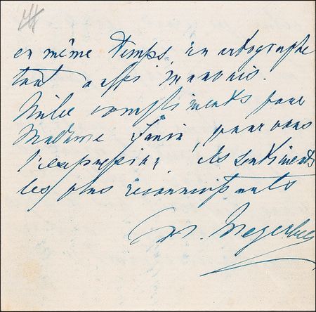 Lot #866 Giacomo Meyerbeer Handwritten Letter Signed - Image 4