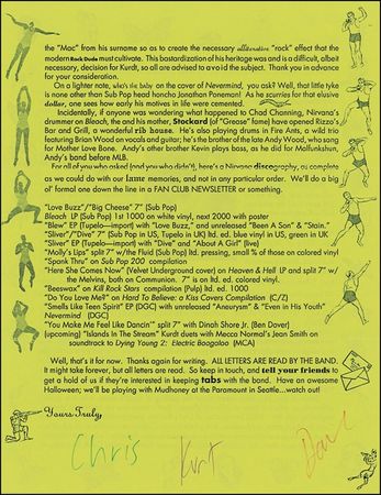 Lot #879 Nirvana Typed Letter Signed - Image 2