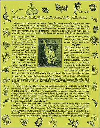 Lot #879 Nirvana Typed Letter Signed - Image 3