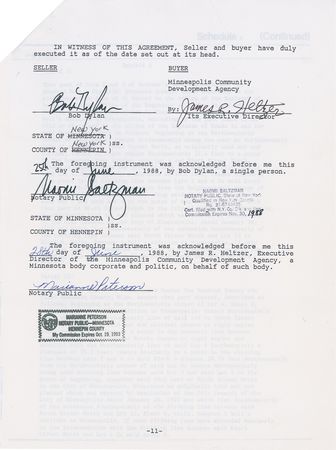 Lot #813 Bob Dylan: New Hall of Famer Dylan sells his hometown theatre and starts the Never Ending Tour - Image 2