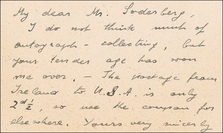 Lot #338 Erwin Schrödinger Signed Note - Image 1