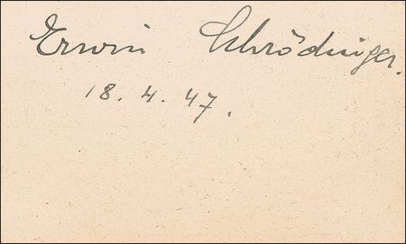 Lot #338 Erwin Schrödinger Signed Note - Image 2