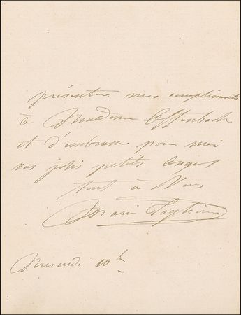 Lot #1231 Marie Taglioni Handwritten Letter Signed - Image 2