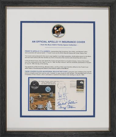 Lot #490 Apollo 11: Just in case: All three Apollo 11 astronauts sign an insurance cover - Image 1