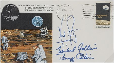 Lot #490 Apollo 11: Just in case: All three Apollo 11 astronauts sign an insurance cover - Image 2