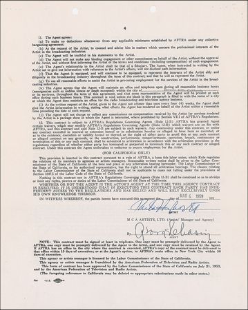 Lot #1096 Rita Hayworth Signed Document - Image 2