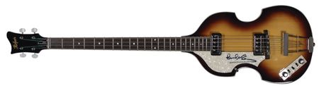 Lot #758 Beatles: Paul McCartney: McCartney signs a Höfner ?violin? bass guitar, his trademark instrument - Image 1