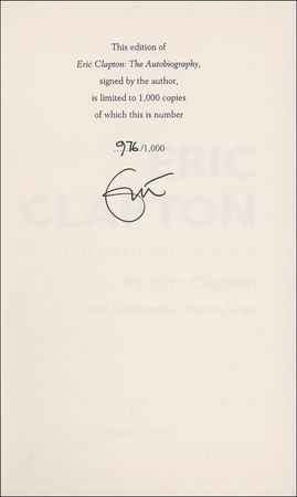 Lot #789 Eric Clapton Book - Image 1