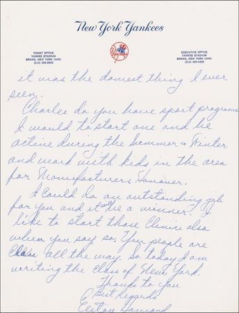 Lot #1381 Elston Howard Handwritten Letter Signed - Image 2