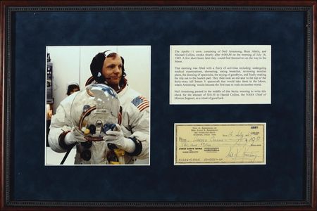 Lot #478 Neil Armstrong: On the very morning of his historic launch, the first man on the moon settles a debt but assuredly jests, 