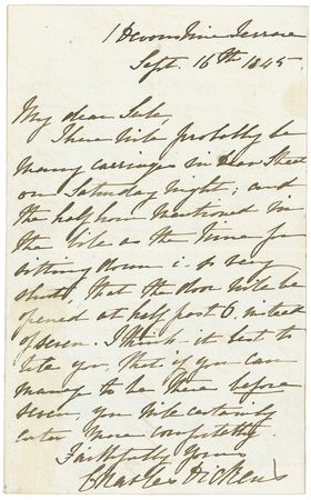 Lot #625. Charles and Catherine Dickens: As both stage-manager and actor in an amateur production, Dickens &ldquo;was in managerial agonies at the Theatre all day on Saturday&rdquo;