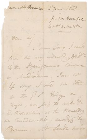 Lot #233 John F. W. Herschel Handwritten Letter Signed - Image 1