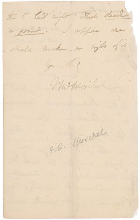 Lot #233 John F. W. Herschel Handwritten Letter Signed - Image 2