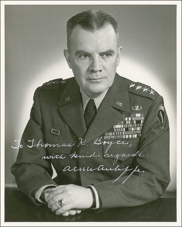 Lot #391 Anthony C. McAuliffe: ?I thoroughly enjoyed commanding the splendid Seventh United States Army? - Image 1