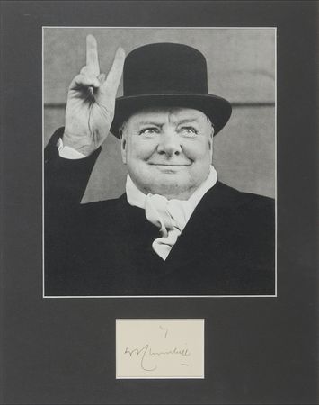 Lot #173 Winston Churchill Signature - Image 1