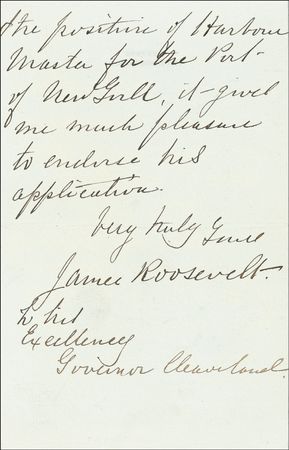 Lot #307 James Roosevelt Handwritten Letter Signed - Image 2