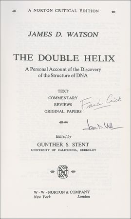 Lot #349 James Watson and Francis Crick Book - Image 1