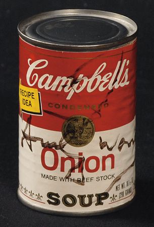Lot #705 Andy Warhol: Warhol signs a sample of his iconic subject - Image 1