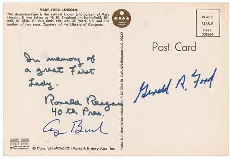 Lot #126 Three Presidents Signed Photograph - Image 1