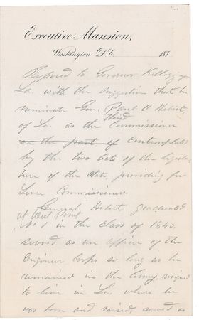 Lot #40 U. S. Grant: “He is well qualified by education and natural ability as any man who could be selected…he is the man of all others I should select if the responsibility fell upon me” - Image 1