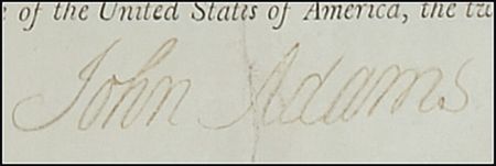 Lot #2 John Adams: Adams signs an 1800 veteran?s land grant - Image 2