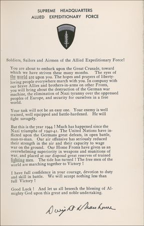 Lot #28 Dwight D. Eisenhower: Ike signs his