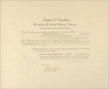 Lot #29 Dwight D. Eisenhower Signed Document