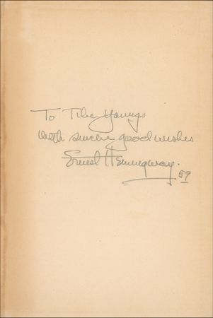 Lot #638 Ernest Hemingway Book - Image 1