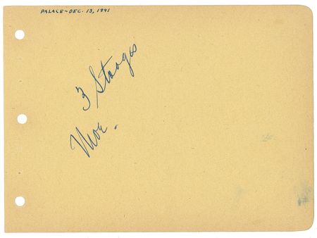 Lot #1281 Three Stooges Signatures - Image 2