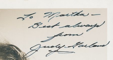Lot #1107 Judy Garland: A star is born! Fourteen year old Garland signs a gorgeous Bull portrait - Image 2