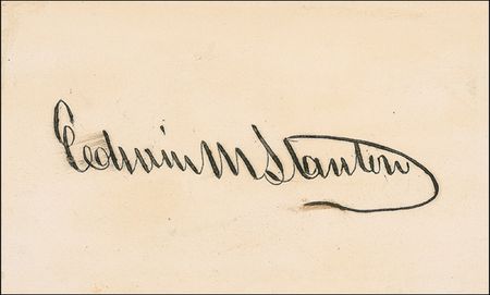 Lot #316 Edwin M. Stanton Signature - Image 1