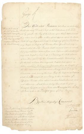 Lot #216 George II Signed Document - Image 1