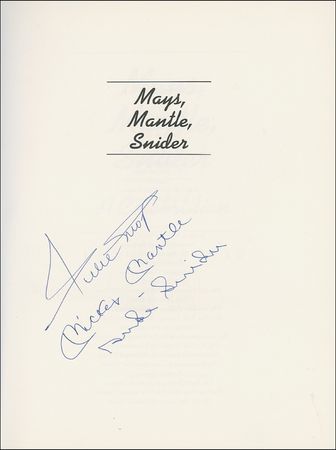 Lot #1424 Mantle, Mays, and Snider Book - Image 1