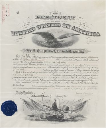 Lot #14 Grover Cleveland Signed Document
