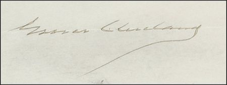 Lot #14 Grover Cleveland Signed Document - Image 2