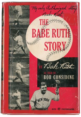 Lot #1484 Babe Ruth: The ‘Bambino’ signs a first-edition copy of his memoirs - Image 2