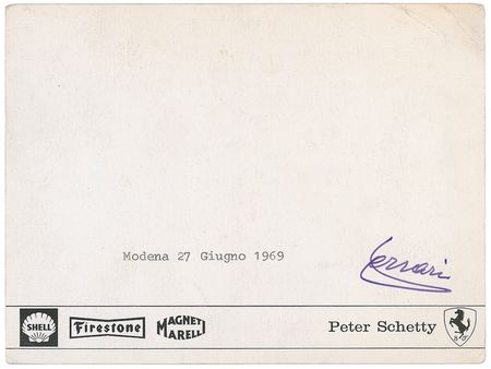 Lot #1376 Enzo Ferrari Signed Photograph - Image 1