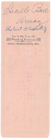 Lot #999 Lucille Ball Check - Image 2