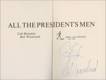 Lot #709 Bob Woodward and Carl Bernstein Book - Image 1