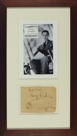 Lot #805 George Gershwin: Gershwin pens a superb quotation from Rhapsody in Blue - Image 1