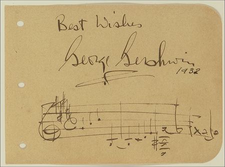 Lot #805 George Gershwin: Gershwin pens a superb quotation from Rhapsody in Blue - Image 2