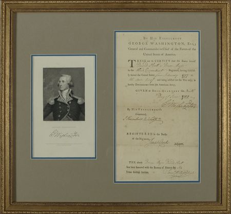 Lot #139 George Washington: Washington discharges a Revolutionary drum major just three months before the Treaty of Paris - Image 1